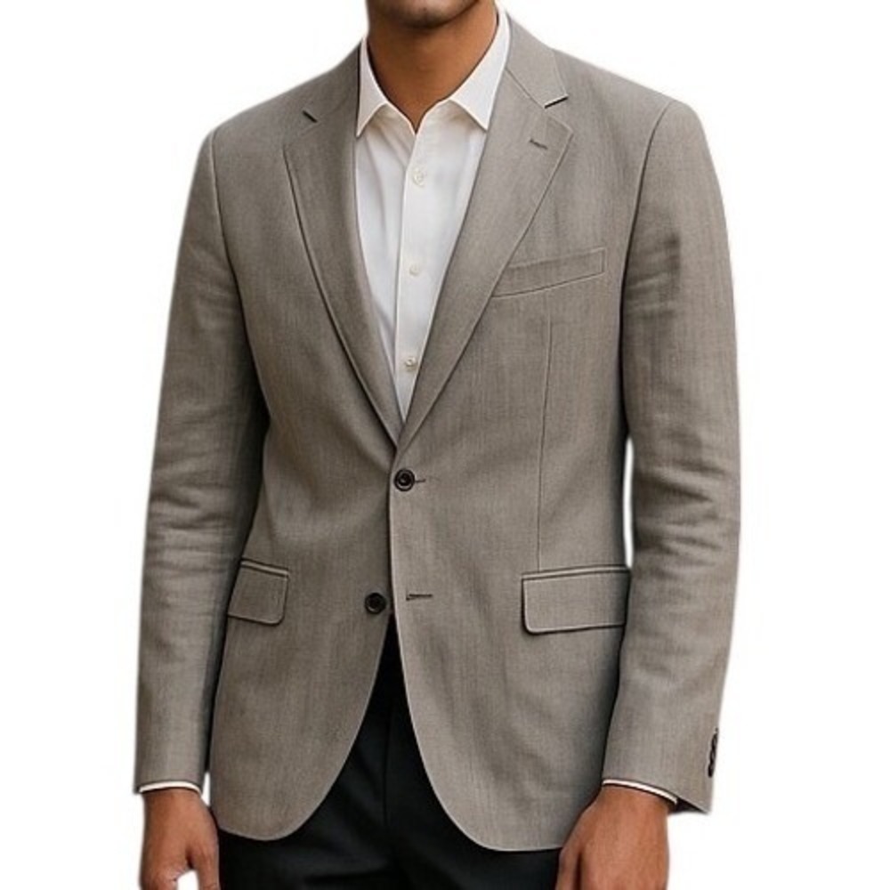 J. Crew Men's Striped Sport Coat Blazer Jacket Gray Size 40R Business‎ Career